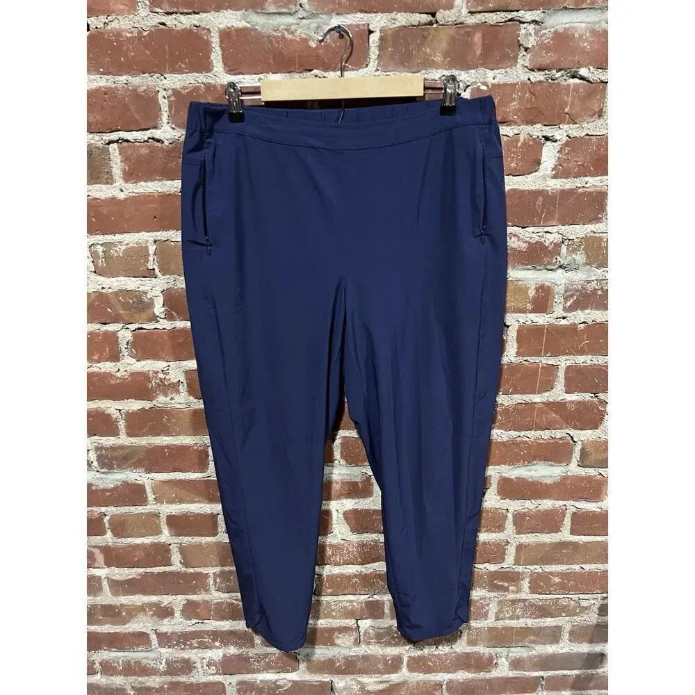 Royal Robbins Womens Blue Pullon Nylon Outdoor Cropped Pants Size 14